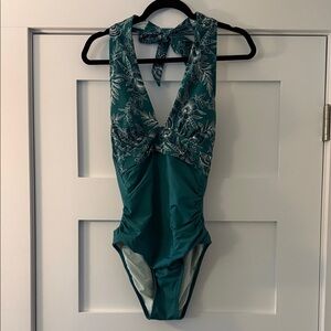CUPSHE Teal Floral Women's Swimsuit NWT